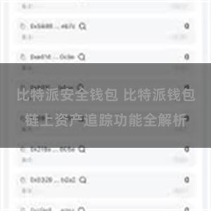 比特派安全钱包 比特派钱包链上资产追踪功能全解析