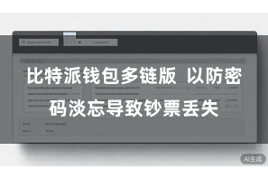比特派钱包多链版  以防密码淡忘导致钞票丢失