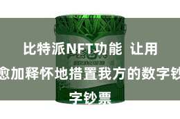 比特派NFT功能  让用户愈加释怀地措置我方的数字钞票