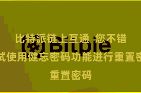比特派链上互通  您不错尝试使用健忘密码功能进行重置密码